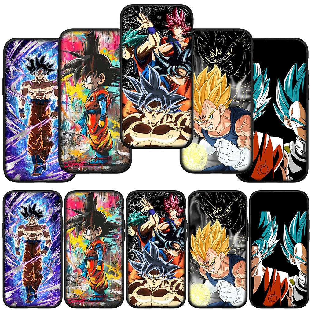For Samsung Galaxy S24 S23 iPhone 15 14 Xiaomi Redmi Note 13 12 11 8 Plus 10 9 Pro Max X XR Phone Case Super Goku Dragon Ball DragonBall OPPO Huawei