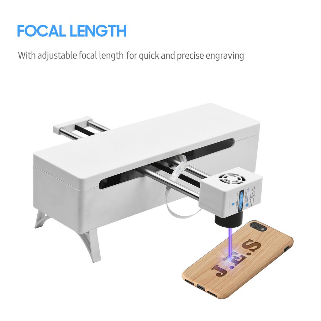 450 нм 10 Вт лазерный гравировальный станок с регулируемым фокусным расстоянием, поддержкой программного обеспечения для ПК, высокоскоростной мини-ЧПУ