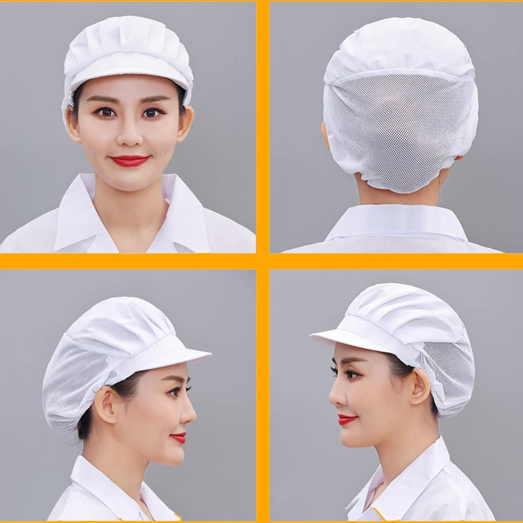 Sanitary Work Cooking Restaurant School Lunch Kitchen Breathable Cotton Half Unisex [Friendship] Caps, 9-Piece Set, Cap, Cap, Cap, Cap, Cap, Net,