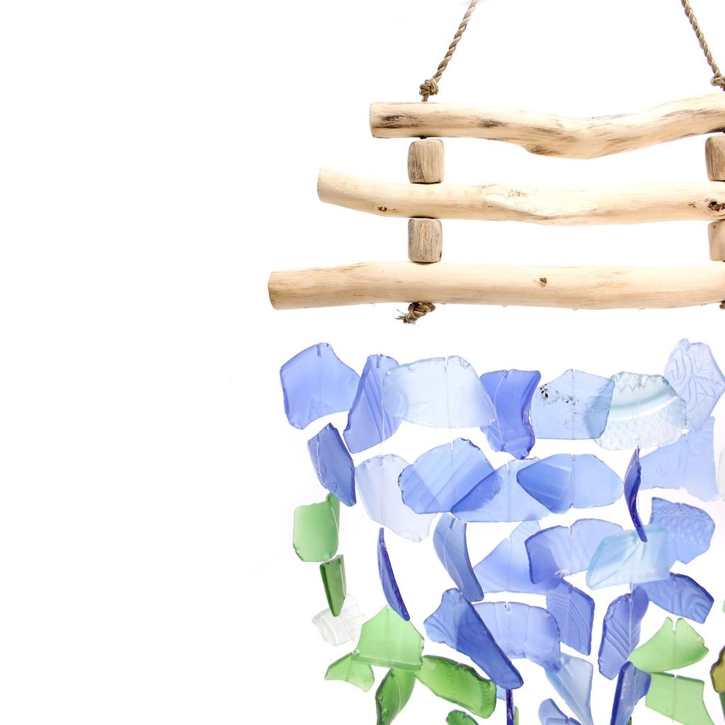 Wind Chimes Three Stick Blue and Green