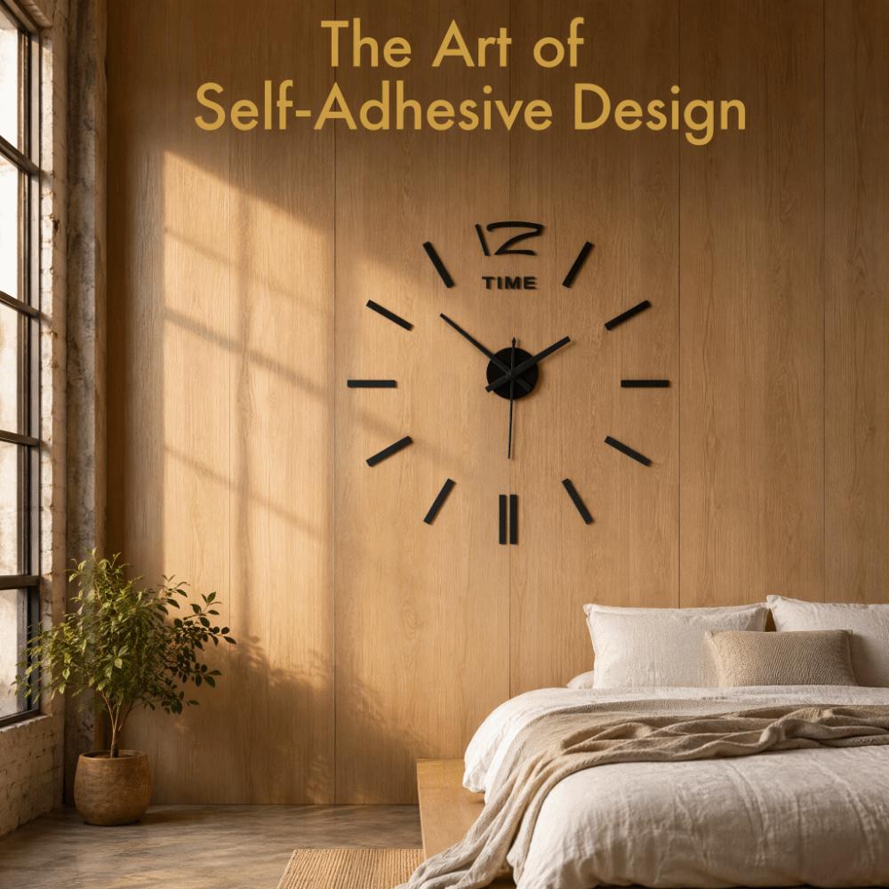 Frameless 3D Wall Clock 50cm Mirror Wall Clock Decorative Wall Clock Sticker Office Decoration