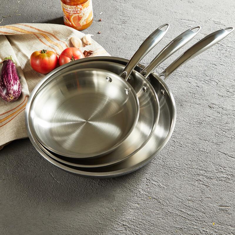 Zhishi Tri-Ply Stainless Steel Frying Pan