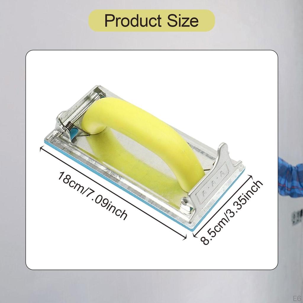 Ручная шлифовальная машина Металлический зажим для гипсокартона Держатель наждачной бумаги с ручкой Шлифовальный блок