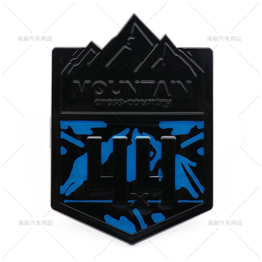 Metal Car Grille Fender Badge Cross-country Mountain 4X4 Emblem For Jeep Grand Cherokee Wrangler Compass Patriot Accessories yt1