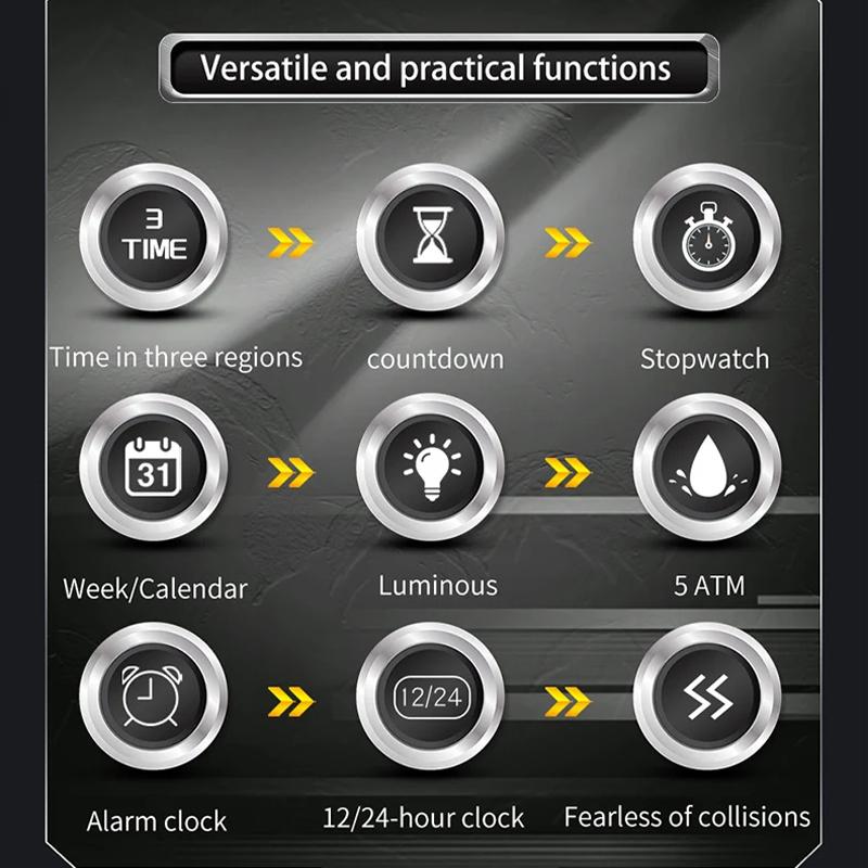 Цифровые светодиодные часы мужские спортивные кварцевые наручные часы роскошный секундомер водонепроницаемые мужские электронные часы