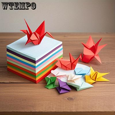 100 листов 7,5"x7,5" квадратная бумага для оригами, цветная двухсторонняя складная бумага для творчества и поделок, офисные принадлежности «сделай сам»