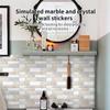 9 шт. Имитация мраморной наклейки на стену, влагостойкая и водостойкая наклейка на плитку, украшение для гостиной, ванной, кухни