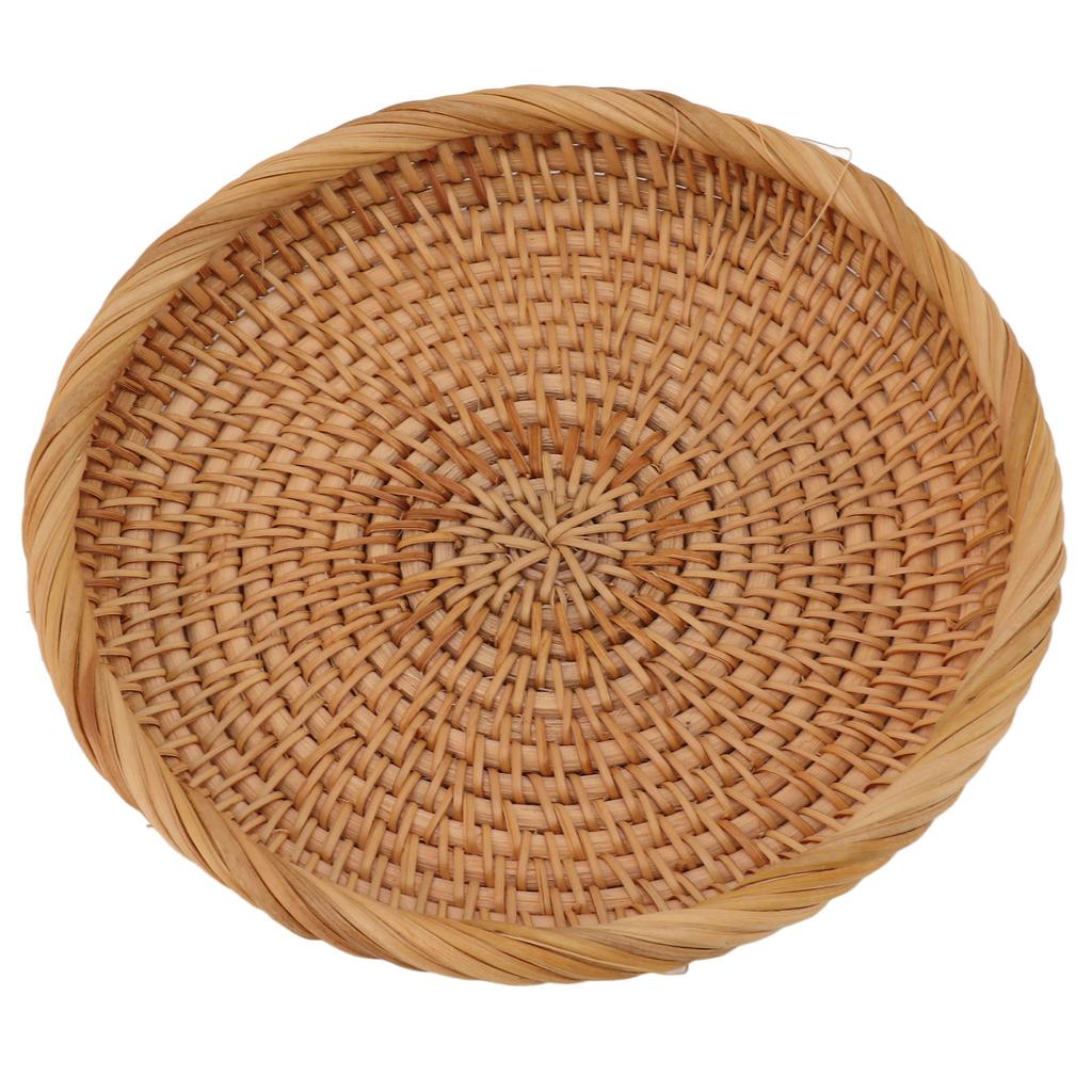 Ротанговая фруктовая тарелка, ручная работа, элегантная, традиционная, из натурального ротанга, сервировочный поднос для кухонной столешницы