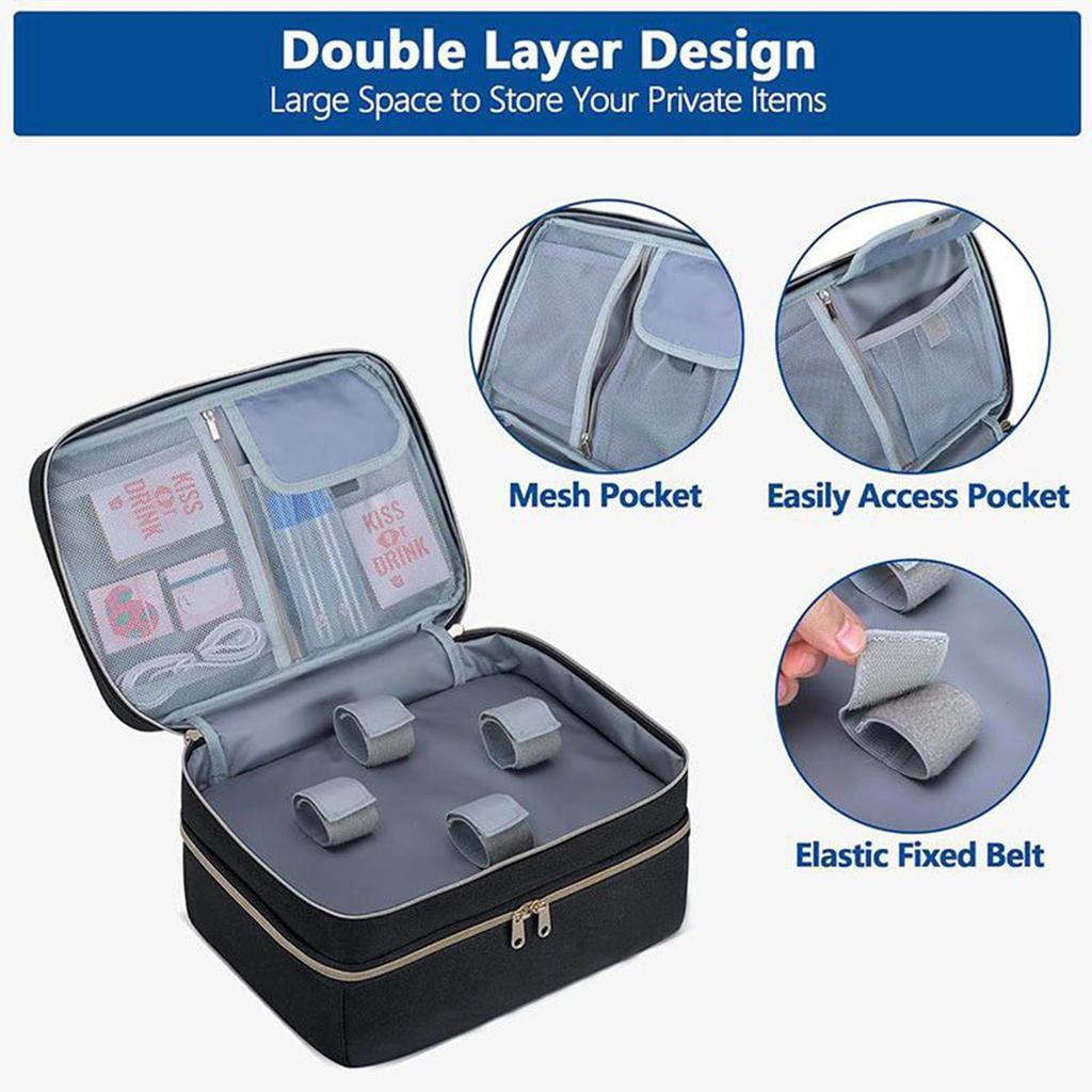 Adult Toy Storage Privacy Prop Organizer with Lock Discreet Personal Item Bag for Women Men Travelers Home Apartment Bedroom