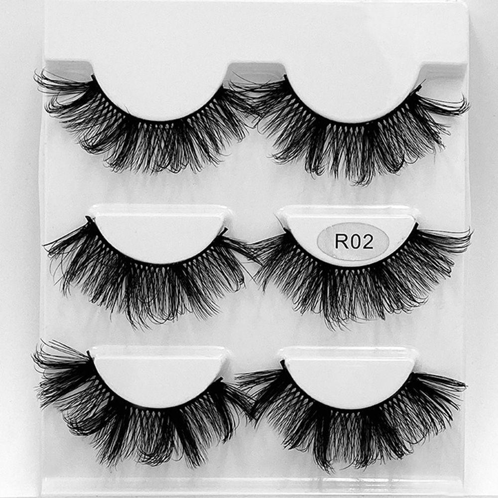Eye Extension Long Natural Dramatic 100% Cruelty free False Eyelashes 3D Mink Lashes 20mm Fluffy