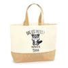 Sac cabas - PLANETEE - Hana «Bas les pattes Raton laveur» - Jute naturel - Anses solides - Imprimé en France
