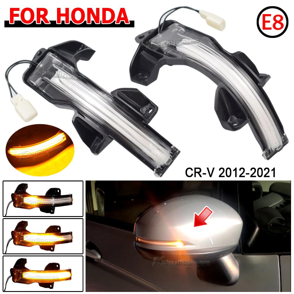2PCS For Honda CRV 2013-2025 Accord Fit GK5 XRV Dynamic LED Side Door Wing Turn Signal Light Mirror Indicator Lamp Blinker