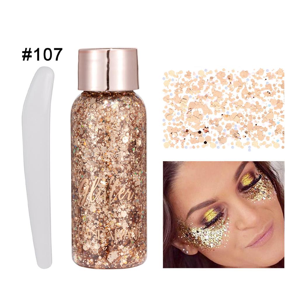 HANDAIYAN Nine -color Big Sequins Gel Eyes Shadow Mermaid Face Sequins Body Milk Performance Stage Nightclub Makeup