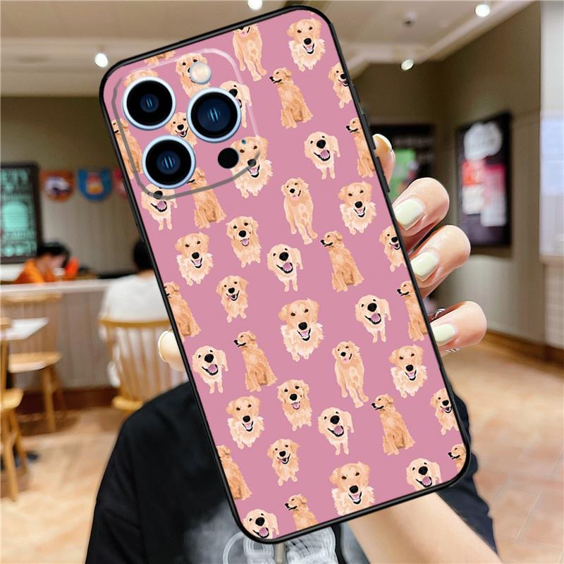 Golden Retriever Dog Case For iPhone 17 16 14 13 12 11 15 Pro Max Mini Plus 16e 17 Air Bumper Cover Accessories