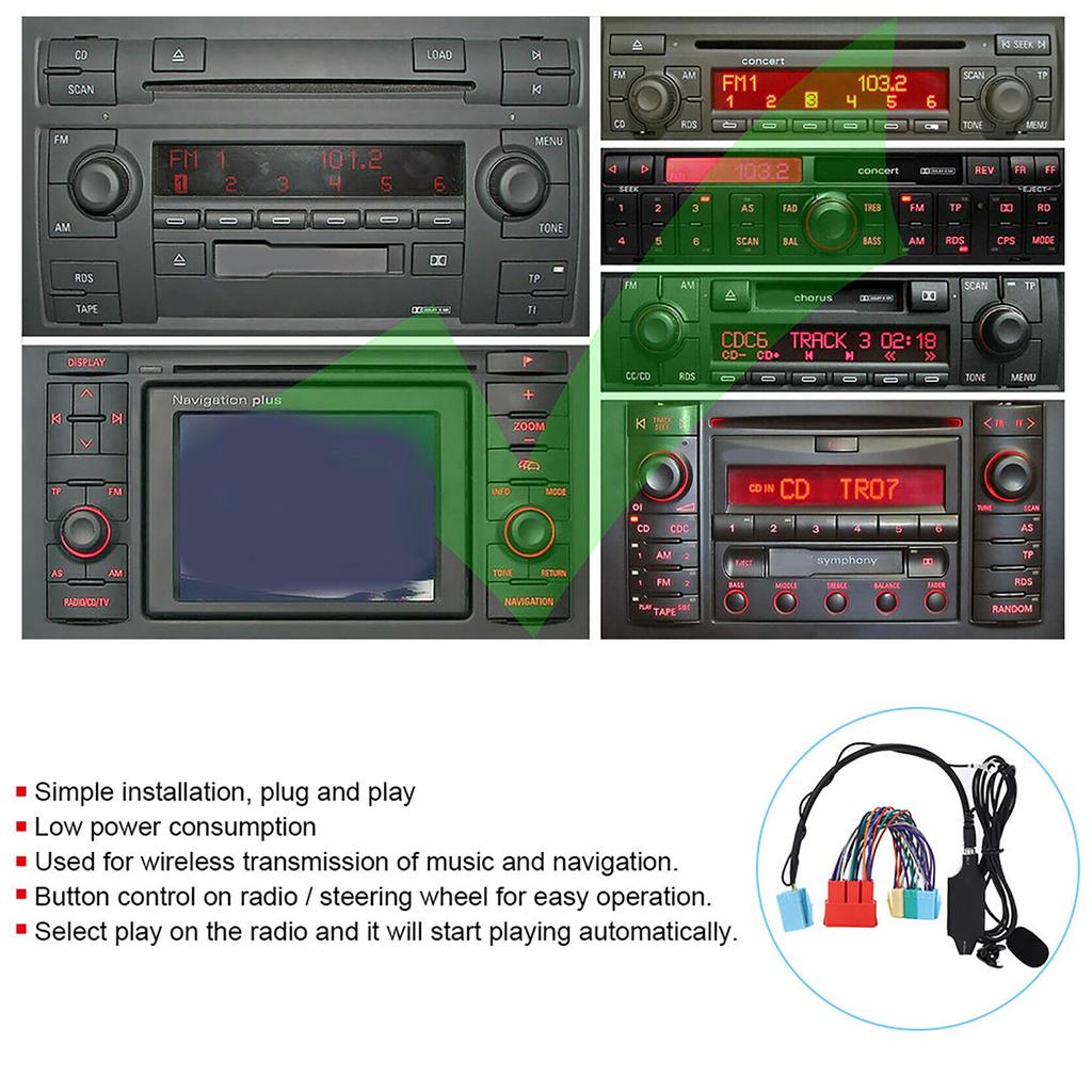 Bluetooth аудиоадаптер с динамиком Автомагнитола Подходит для A2 A3 8L 8P B5 B6 B7 A6