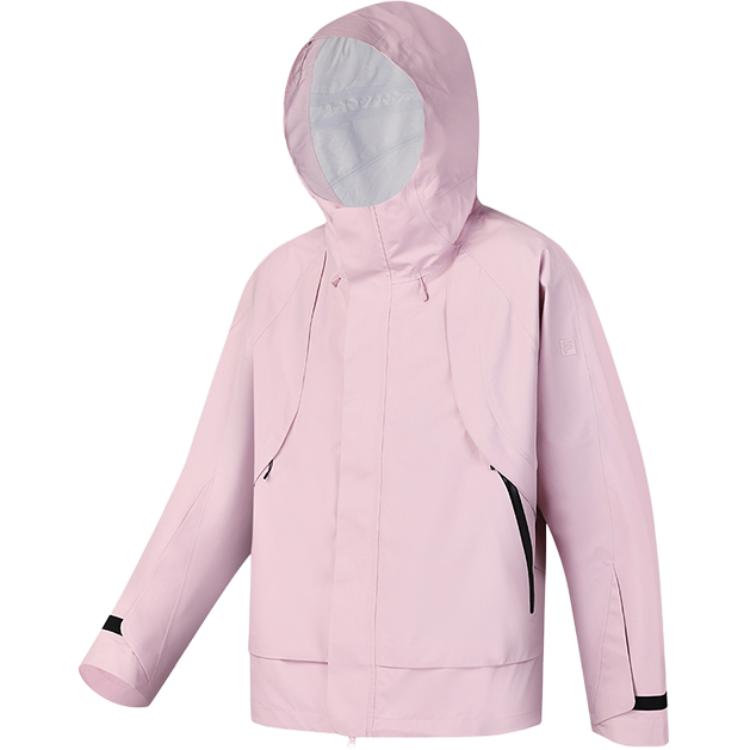 Fila Флисовая Свободная Толстовка для Фитнеса, Походов, Водонепроницаемая, Ветрозащитная, Дышащая Куртка Мужская Куртки Темно-Вишнево-Розовая A51M441703F-PK