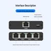 Гигабитный сетевой сплиттер RJ45: Сетевой кабель-разветвитель 1-на-2/4 порта