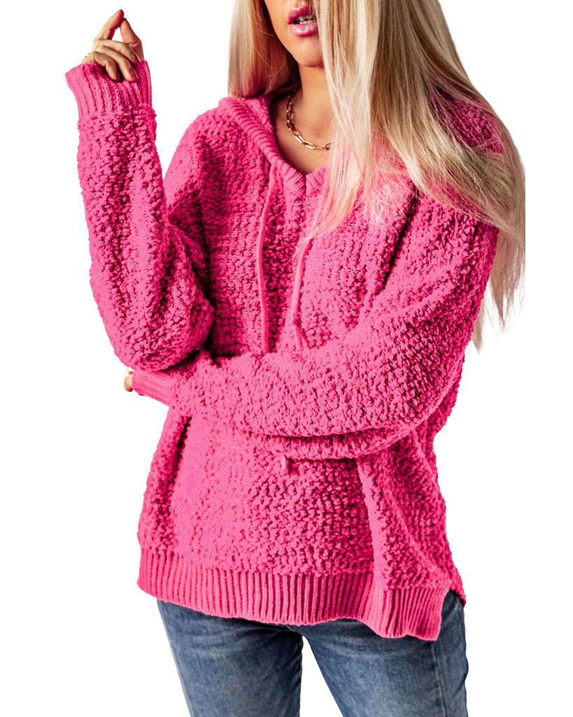 Azura Exchange Popcorn Textured Hooded Sweater