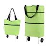Foldable Supermarket Shopping Bags with Wheels, Small Pulleys and Portable Special Storage Items