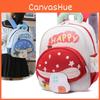 Letters Cartoon Mushroom Pattern Toddler Friendly Lightweight School Backpack For Early Education