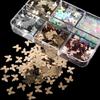 1Box Holographic Butterflies Nail Glitter Sequins Shiny Silver Flakes Manicure Design Summer Nails Art Decoration Accessories