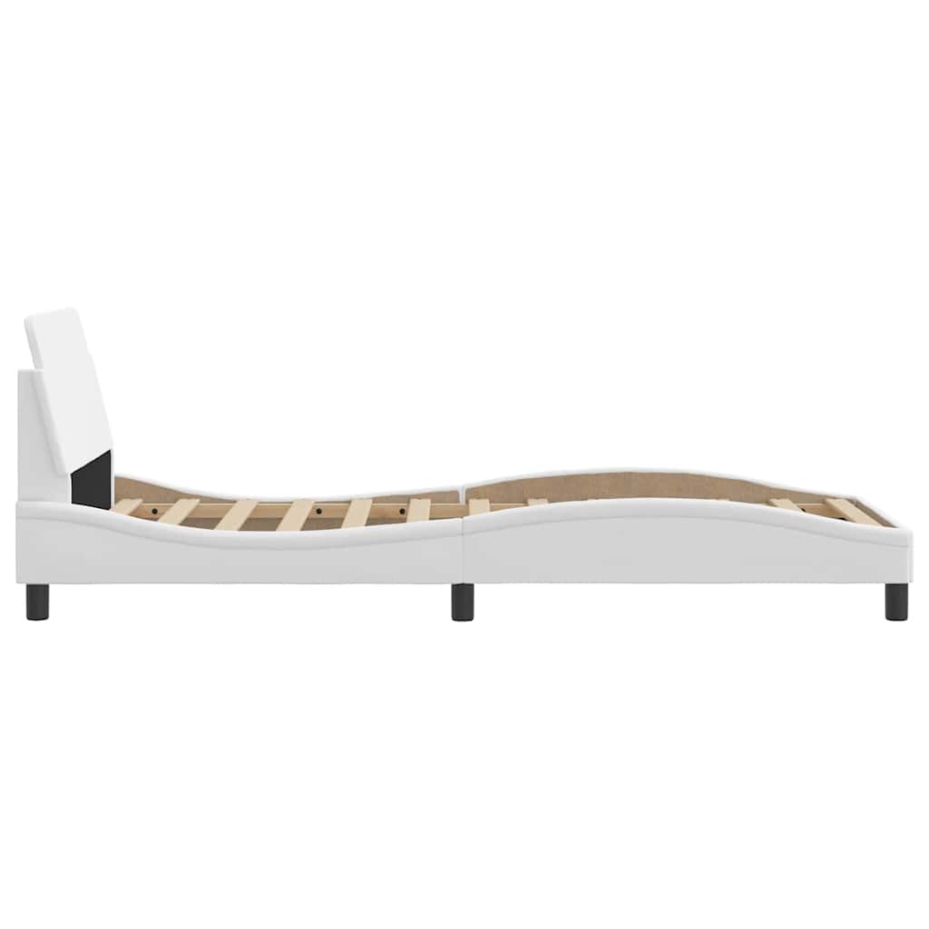 Bed Frame Dover White 80x200 cm Faux Leather