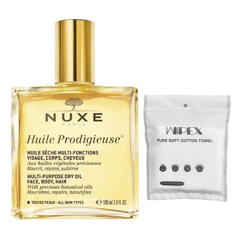 NUX E Will Prodigy Multi Dry Oil + Wipex Pure Soft Cotton Полотенце белое 6 шт.
