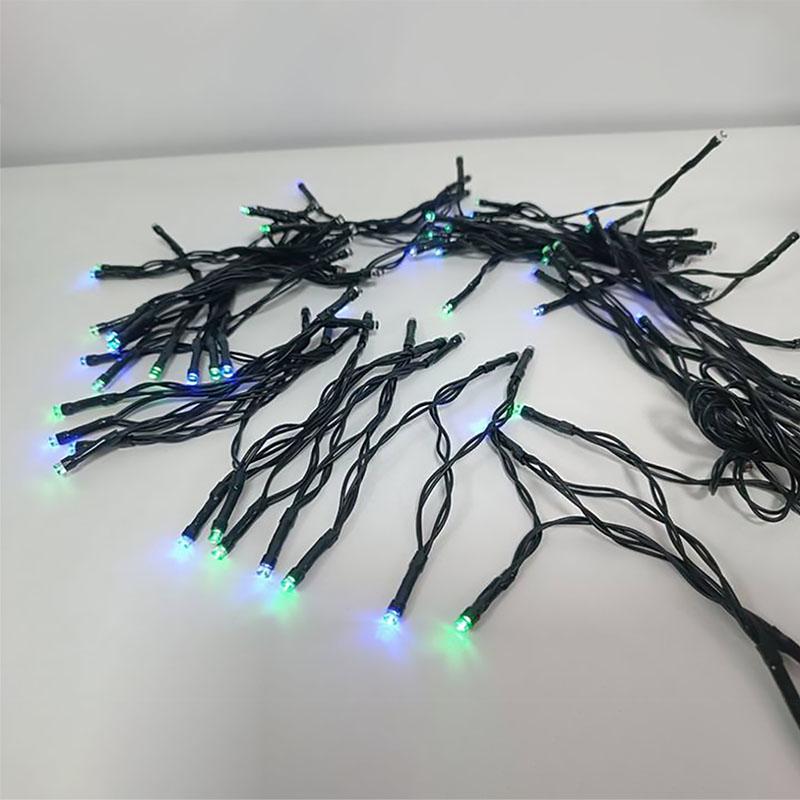 2 комплекта гирлянд на солнечных батареях из 100 светодиодов, водонепроницаемые, энергоэффективные и простые в установке, для украшения сада на рождественскую елку