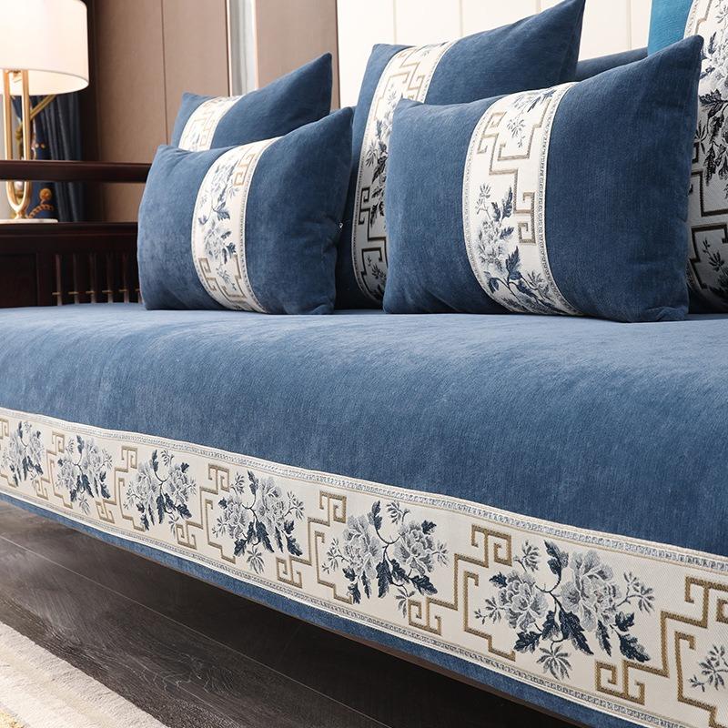Четырехсезонный универсальный новый китайский стиль шенилл диванная подушка мягкий противоскользящий высококачественный чехол для дивана подлокотник, спинка полотенце чехол
