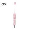 Desktop Decoration Pen DIY Beadable Pen, Bling Rhinestones And Faux Pearls Beaded Creative Gifts for Sisters Black Ink Ballpoint Office School