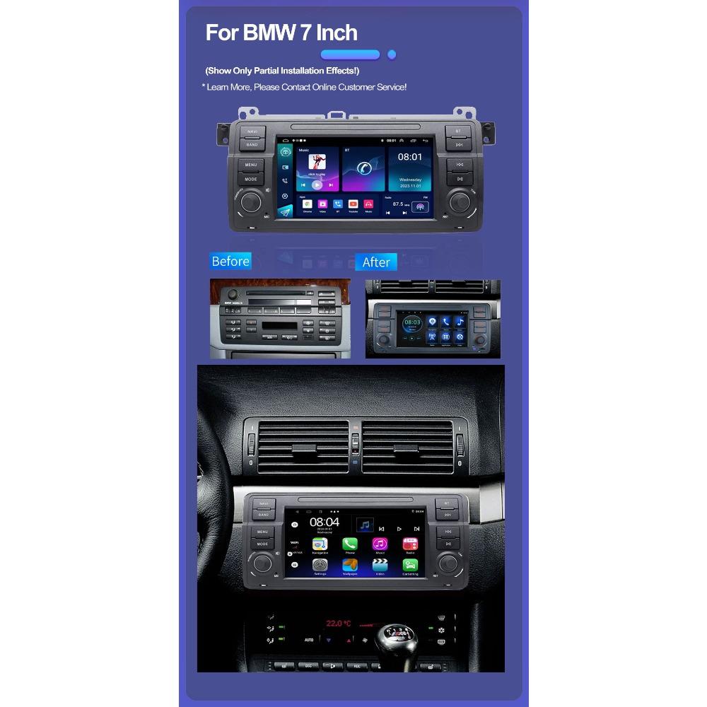 Android AutoRadio for BMW 3 Series E46 M3 318/320/325/330/335 1998-2005 Carplay Car Multimedia GPS 2din Autoradio 2+64GB