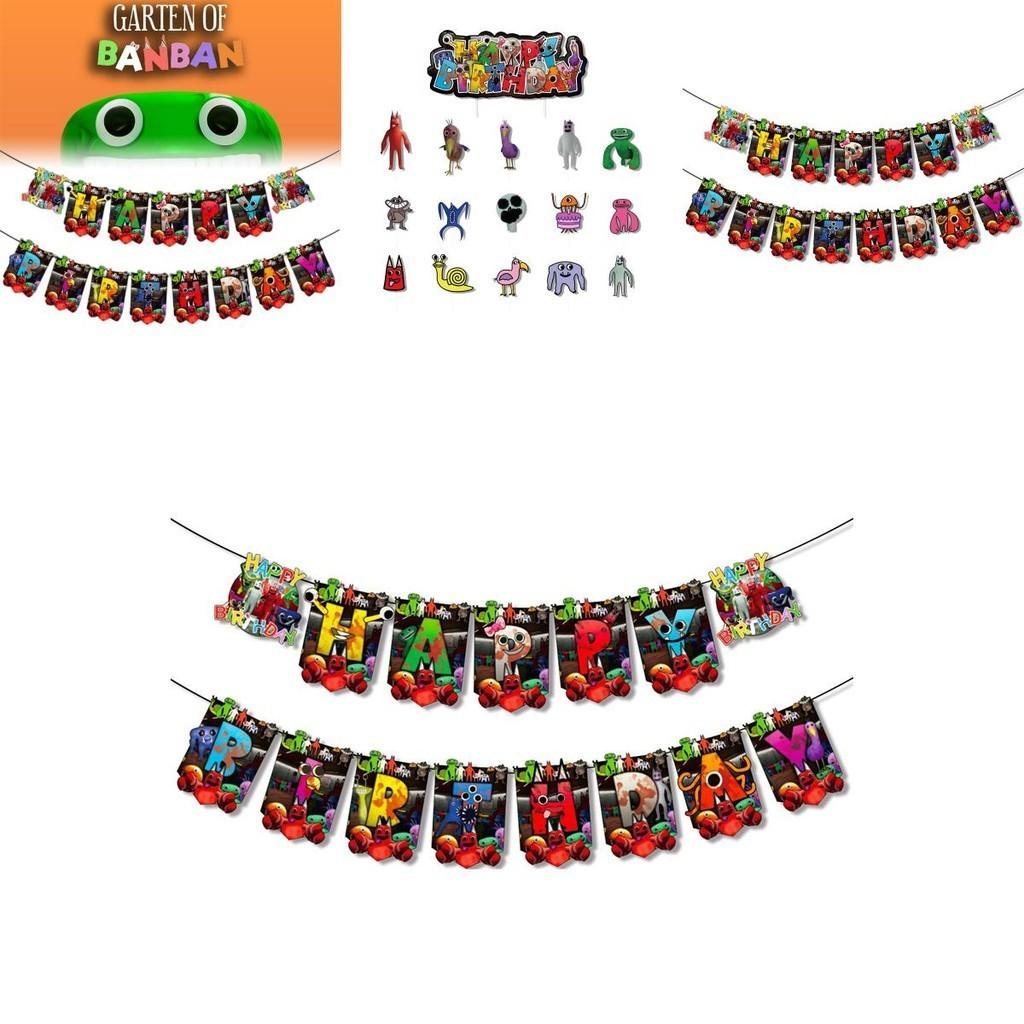 Набор для украшения дня рождения Garten Of Banban с баннером из воздушных шаров и вставными шарами