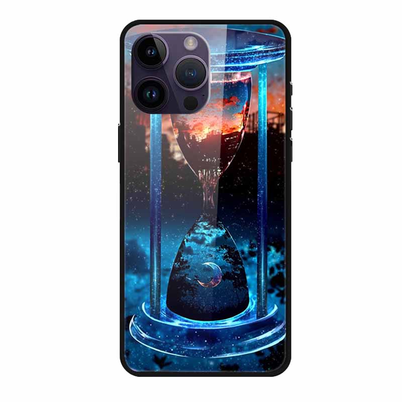 Glass Back Cover For iphone 16 Pro Max Phone Case Soft Bumper Hard Tempered Glass Case For iphone 15 Pro Max Case Funda Shell