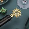 Christmas Snowflake Wine Stopper, Zinc Alloy Wine Bottle Stopper, Festive Party Wine Preservation Sealing Stopper