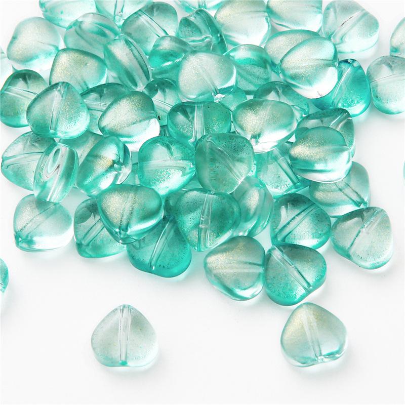 Главная Товары для вечеринок Браслеты Шпилька DIY Стеклянные бусины ручной работы Чешские популярные бусины цвета AB в форме сердца Серьги-разделители Горячая распродажа для изготовления ювелирных изделий