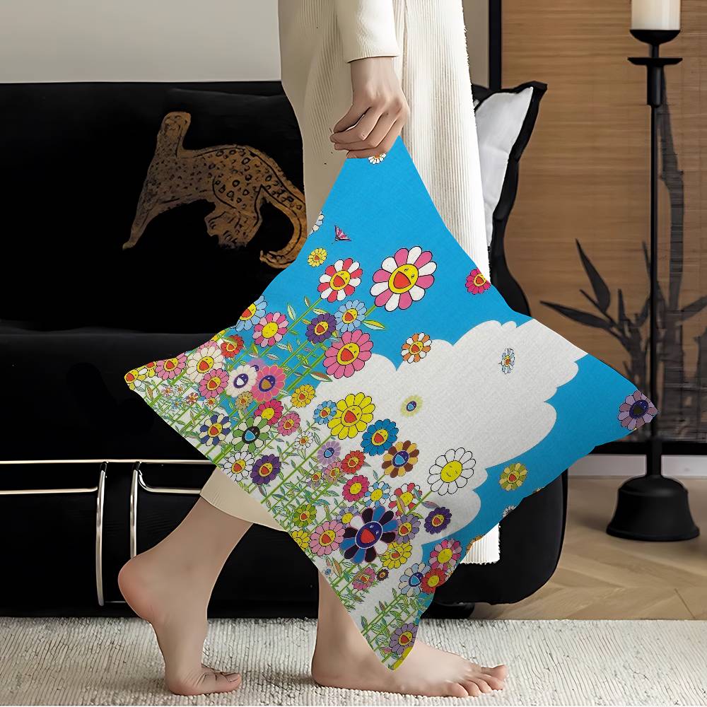 Чехол для подушки с рисунком 'Счастливый Дракон' от T-Takashi и M-Murakami, чехол для диванной подушки, украшение для дома, подарок детям