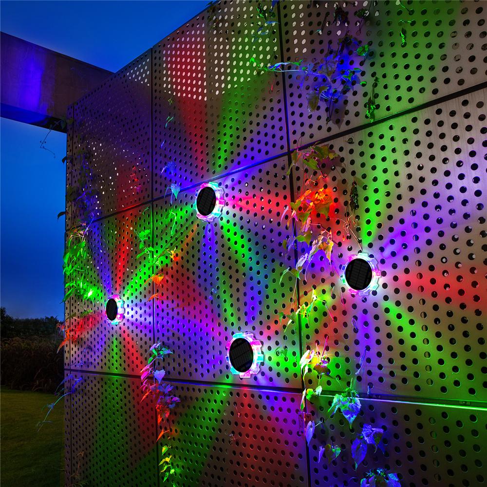 2025 Новый светодиодный солнечный садовый светильник, водонепроницаемый, заземленный, 4 режима, задний двор, патио, газон, украшение, настенный забор, снаряжение, уличный солнечный свет