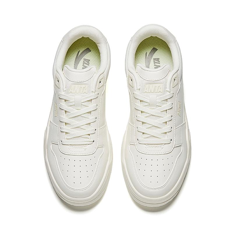Anta C37 Fashion Versatile Casual Wear Durable Shock Absorption Low-Top Skate Shoes Men Sneaker Ivory-White 112518024U-2