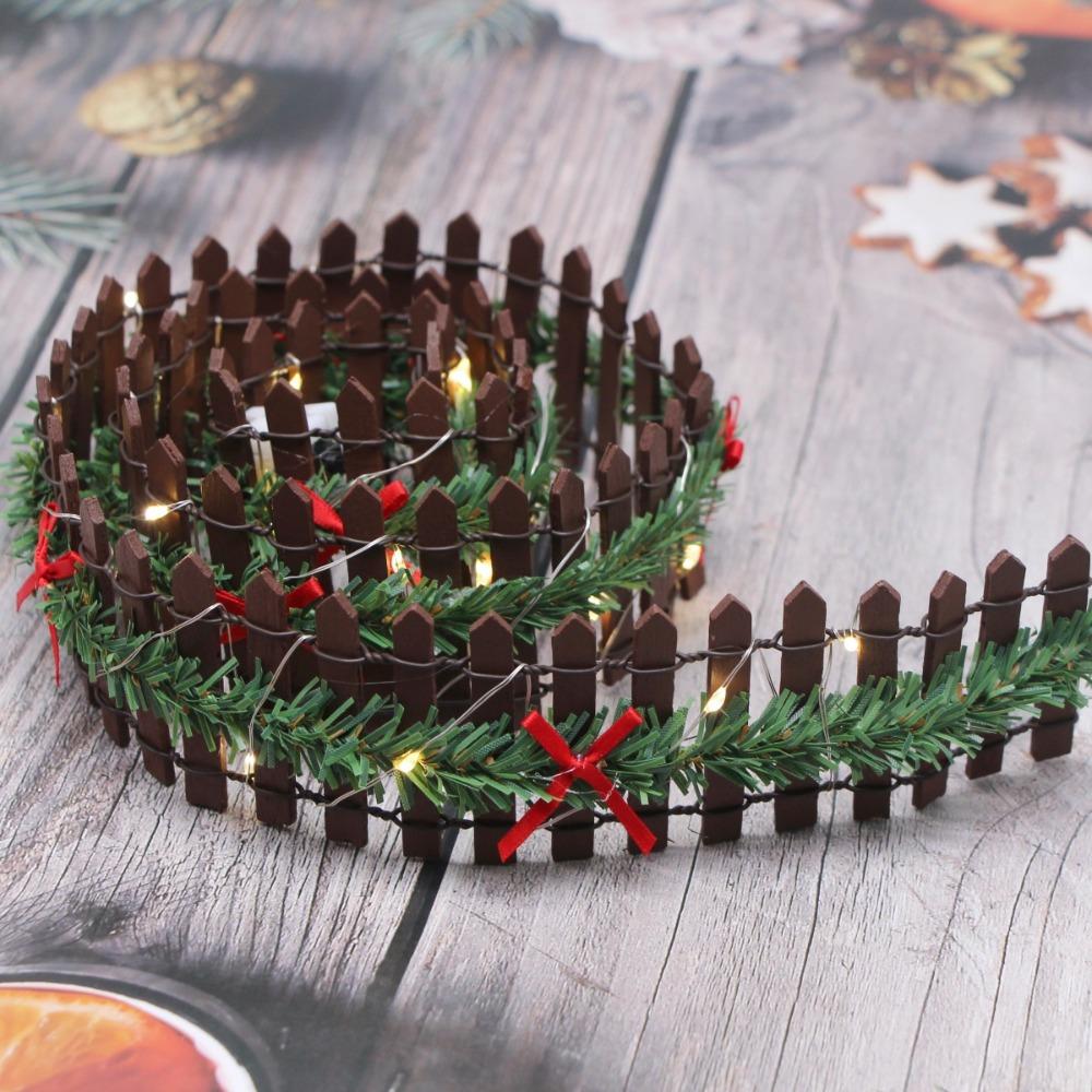 LED Light Garden Fence Micro Landscape Small Fence Fashion Christmas Elf Fence Garden