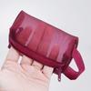 Zipper Transparent Cosmetic Bag Retro Color Toiletry Storage Bag Casual Mesh Makeup Bag  Travel