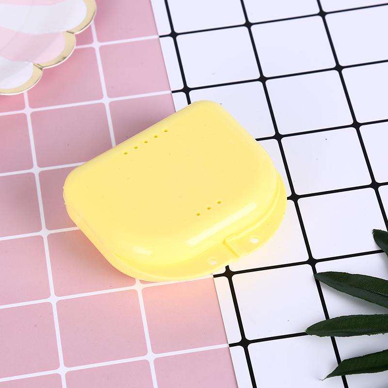 Практичный многоцветный тип маленькая зубная коробка с коробкой для брекетов коробки для зубных протезов