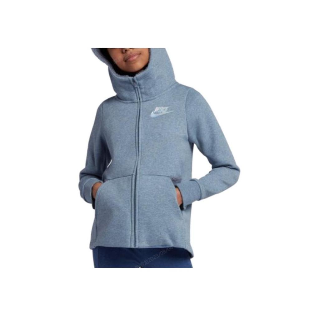 Nike Детская куртка с капюшоном и принтом логотипа Детские куртки серые AV8422-445