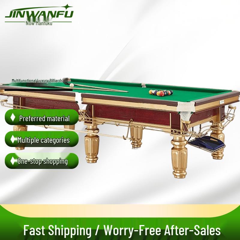 Jinwanfu Standard 9-Foot Chinese 8-Ball Home Pool Table