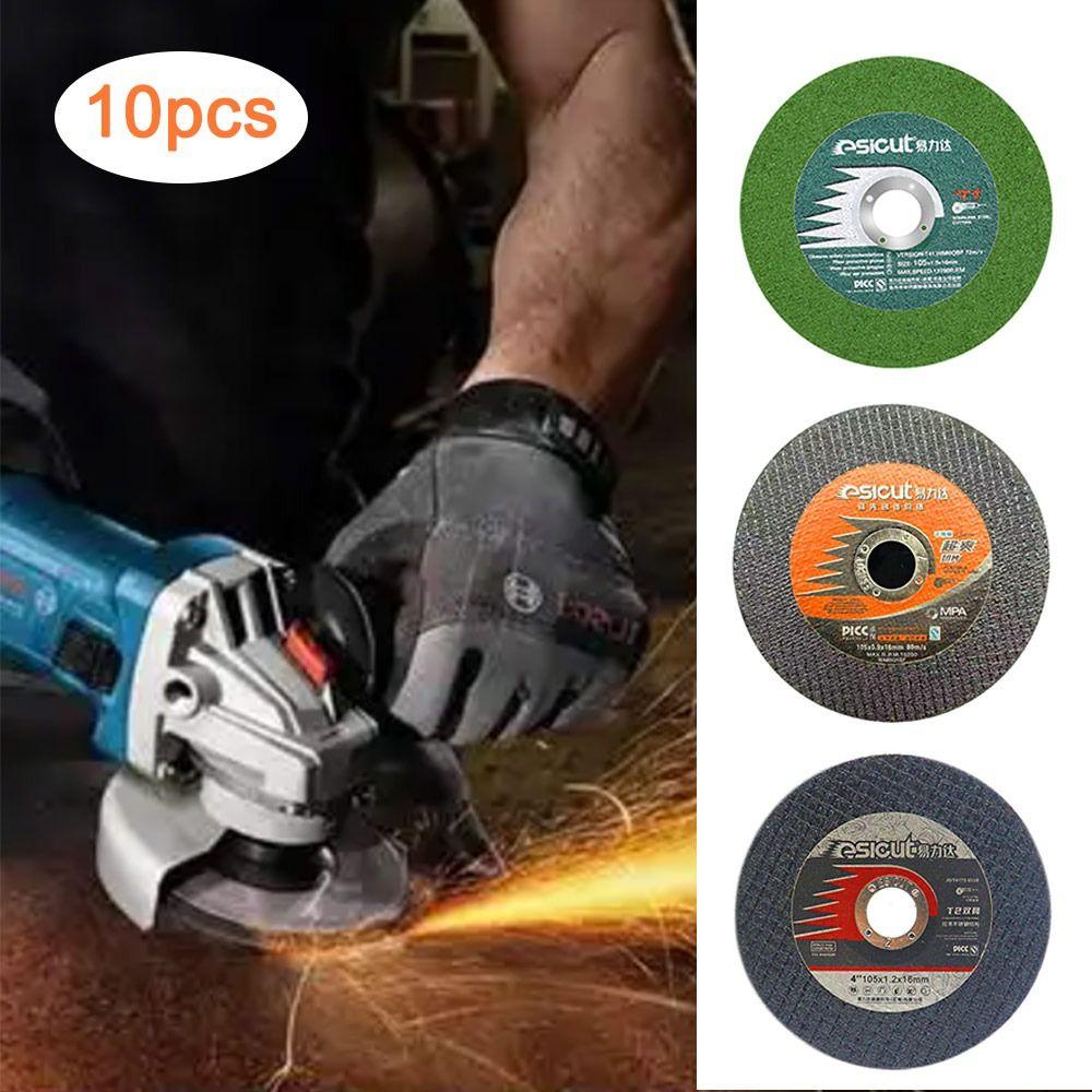 10pcs Stainless Steel Tile Cutting Discs Ultra Fine Double Mesh Angle Grinder Discs Wear-resistance Resin Metal Cutting Disc
