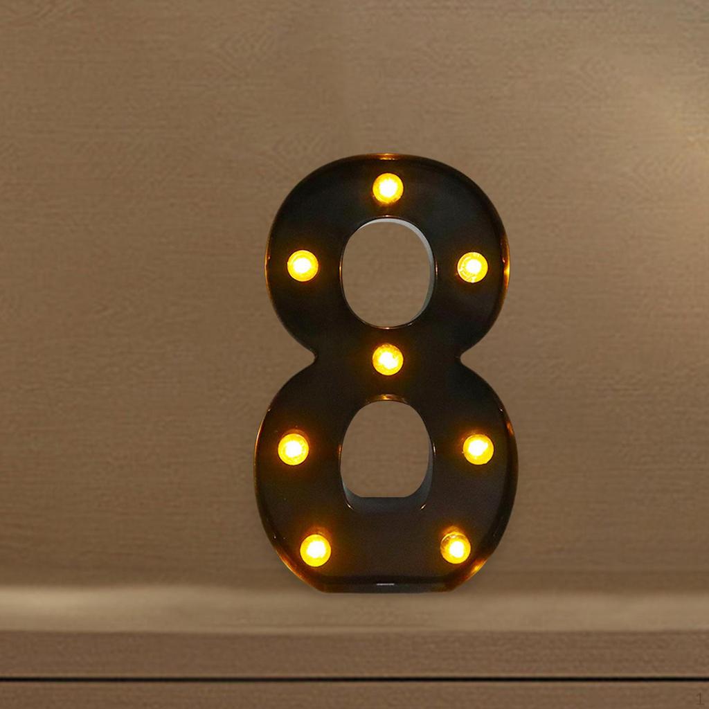 Светильник с номером, вывеска, лампа для кафе, настенная, для помолвки, на улице, дома, теплый белый цвет