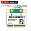 AX210 AX210HMW 5374Mbps WIFI 6E 2.4/5/6G -band Therne Wireless K Card Wifi6e  PCIE Bluetooth-compatible5.2