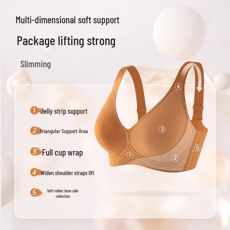 Seamless Women's Slimming Thin-Style Sports Bra with Rabbit Ear Cups and Side Support