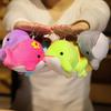10cm Whale Plush Pendant PP Cotton Filling Cute Cartoon Animal Doll Plush Toy Ornament Colorful Stuffed Sea Animal Plush Doll Keychain Kids Girl Gift