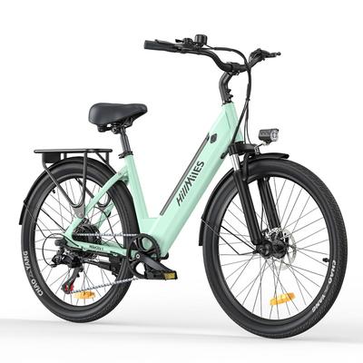 Hillmiles Milecity 1 26-дюймовый электрический городской велосипед, 250 Вт Городской электровелосипед с 7 скоростями, 36 В 13 Ач Съемная батарея, Макс. запас хода 80 км