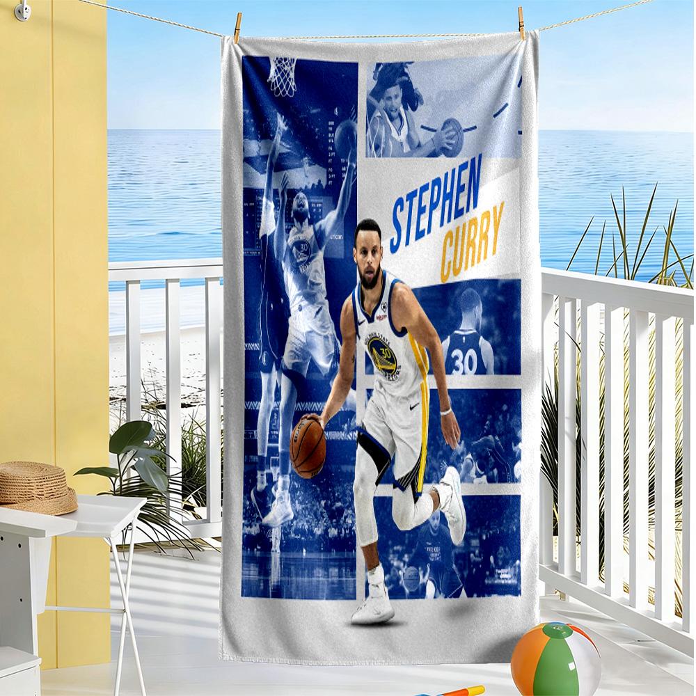 Steph Curry S Modern Artwork Beach Towel Quick-Dry Soft Microfiber Comfortable Lightweight Suitable for Swimming, Gym, Camping, Yoga Vacation